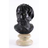 AFTER THE ANTIQUE; AN ITALIAN BRONZE BUST OF SENECA