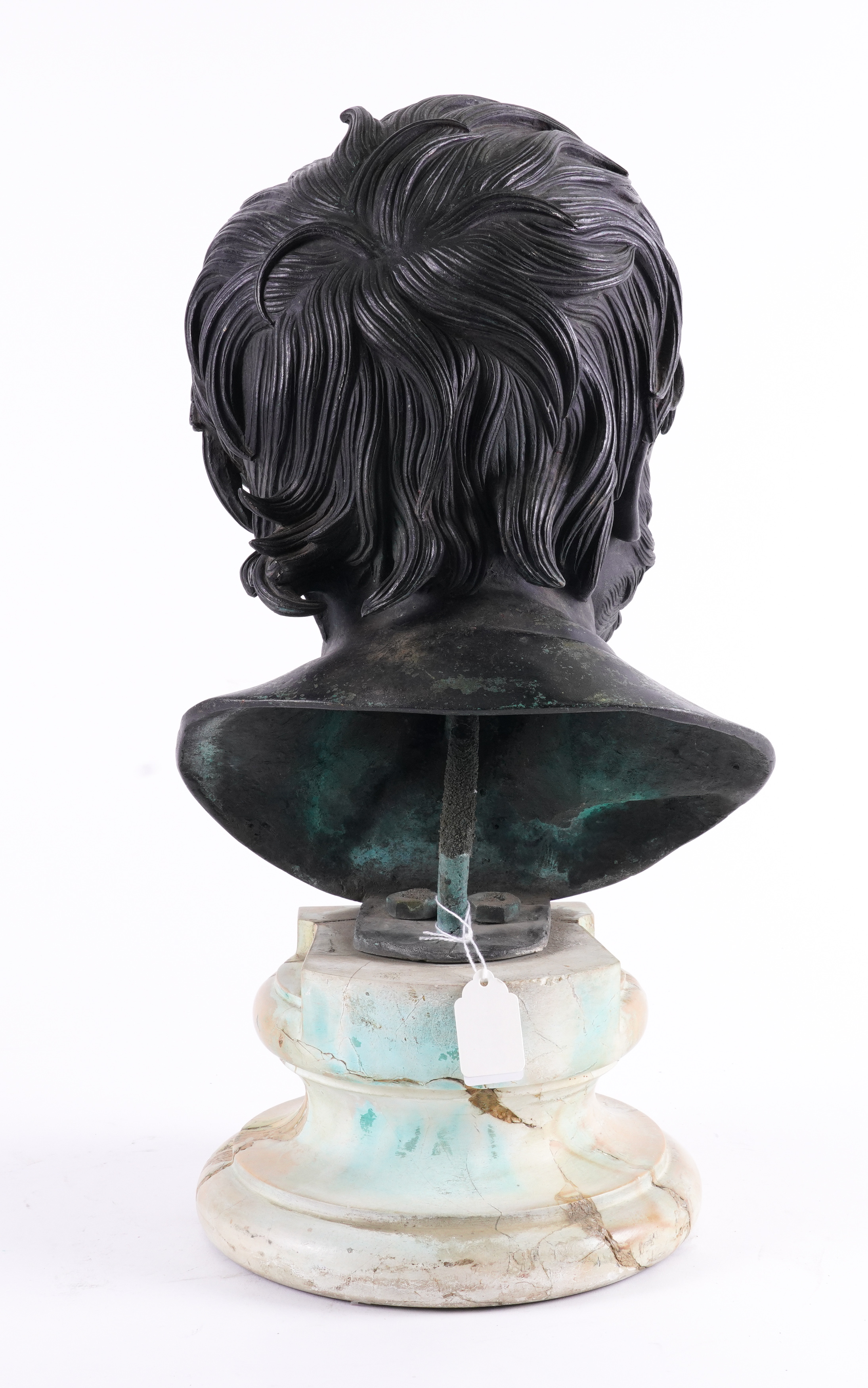 AFTER THE ANTIQUE; AN ITALIAN BRONZE BUST OF SENECA - Image 3 of 4