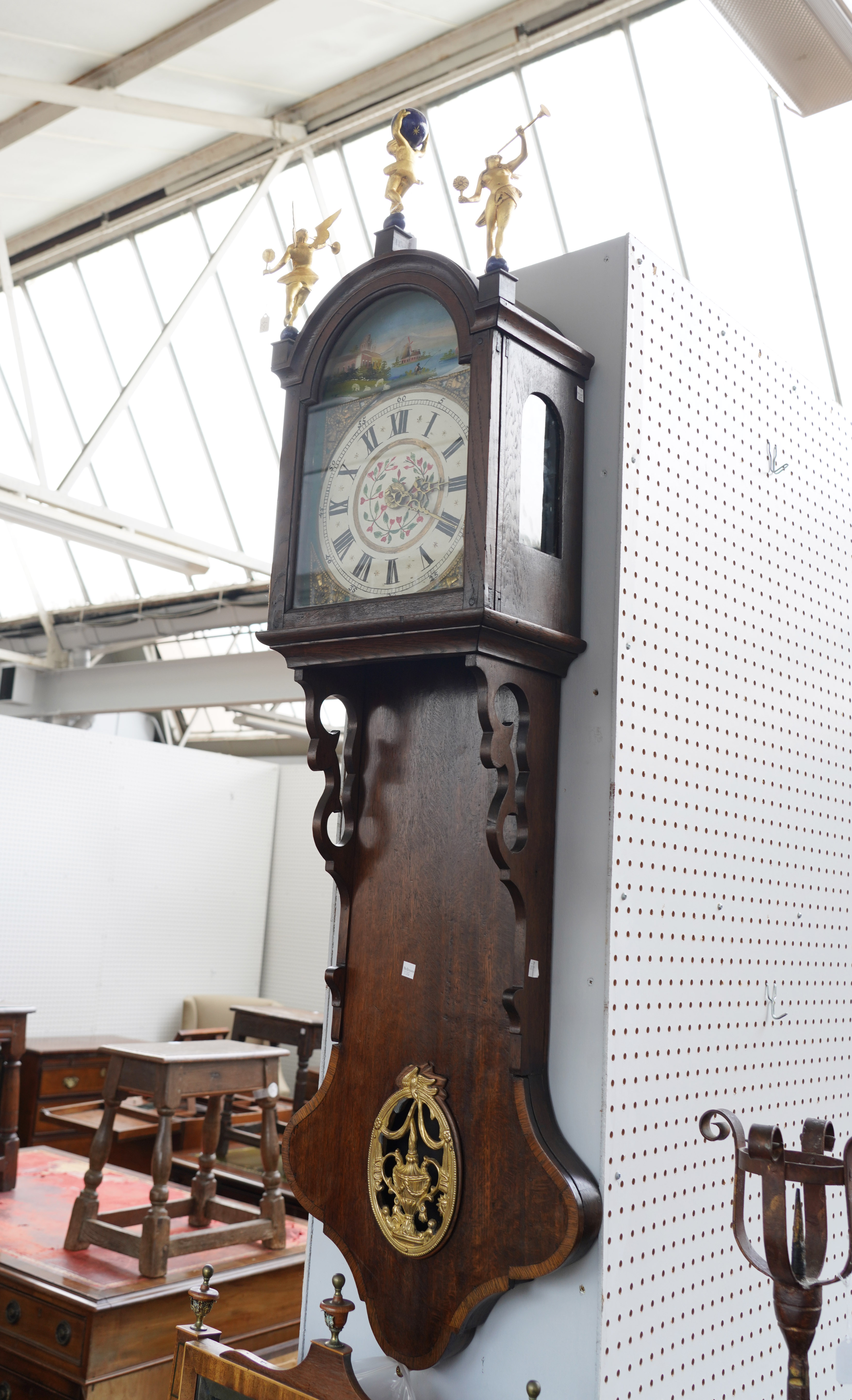 AN OAK DUTCH FRISIAN STAARTKLOK (WALL CLOCK)