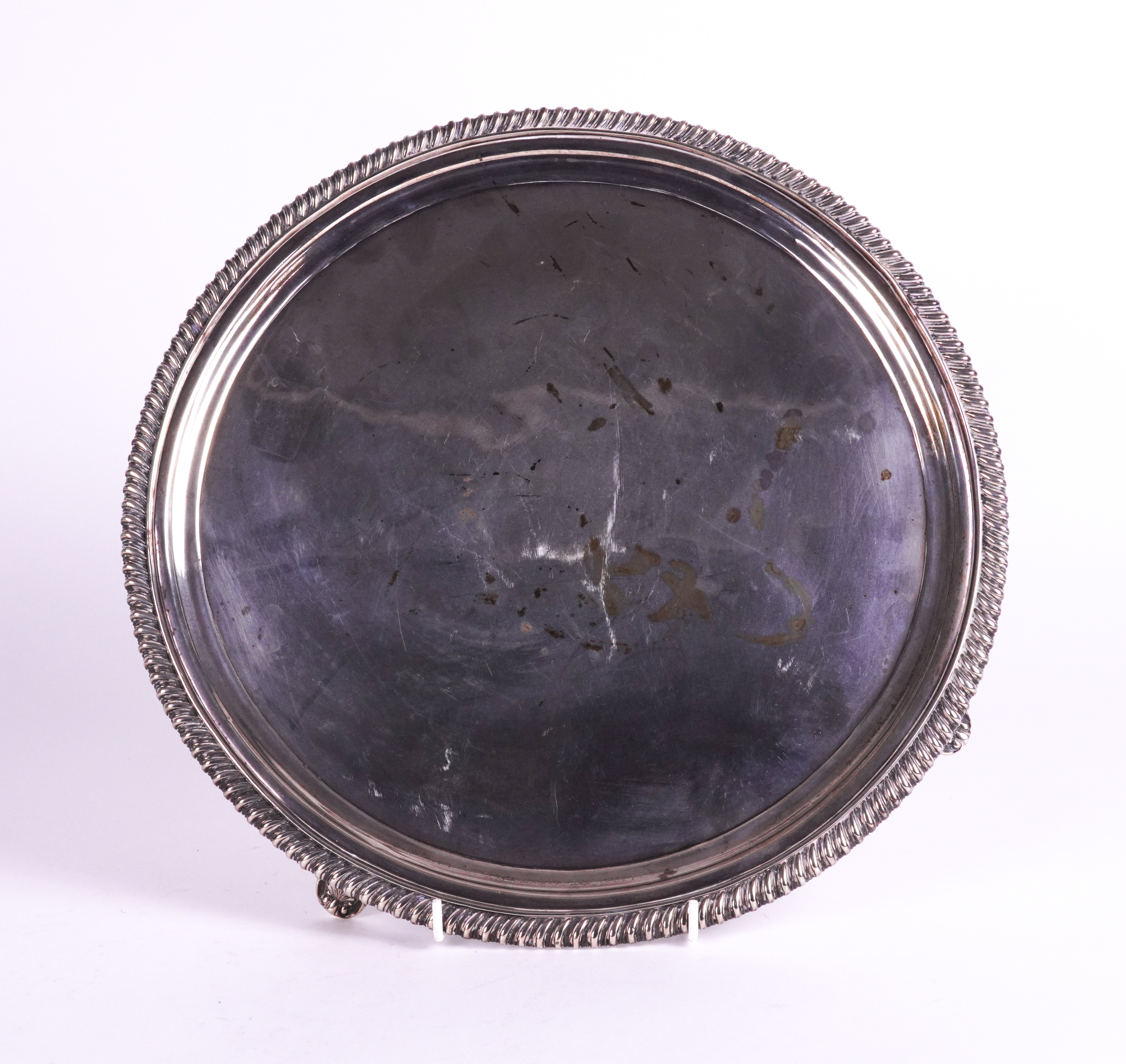 A VICTORIAN SILVER SALVER