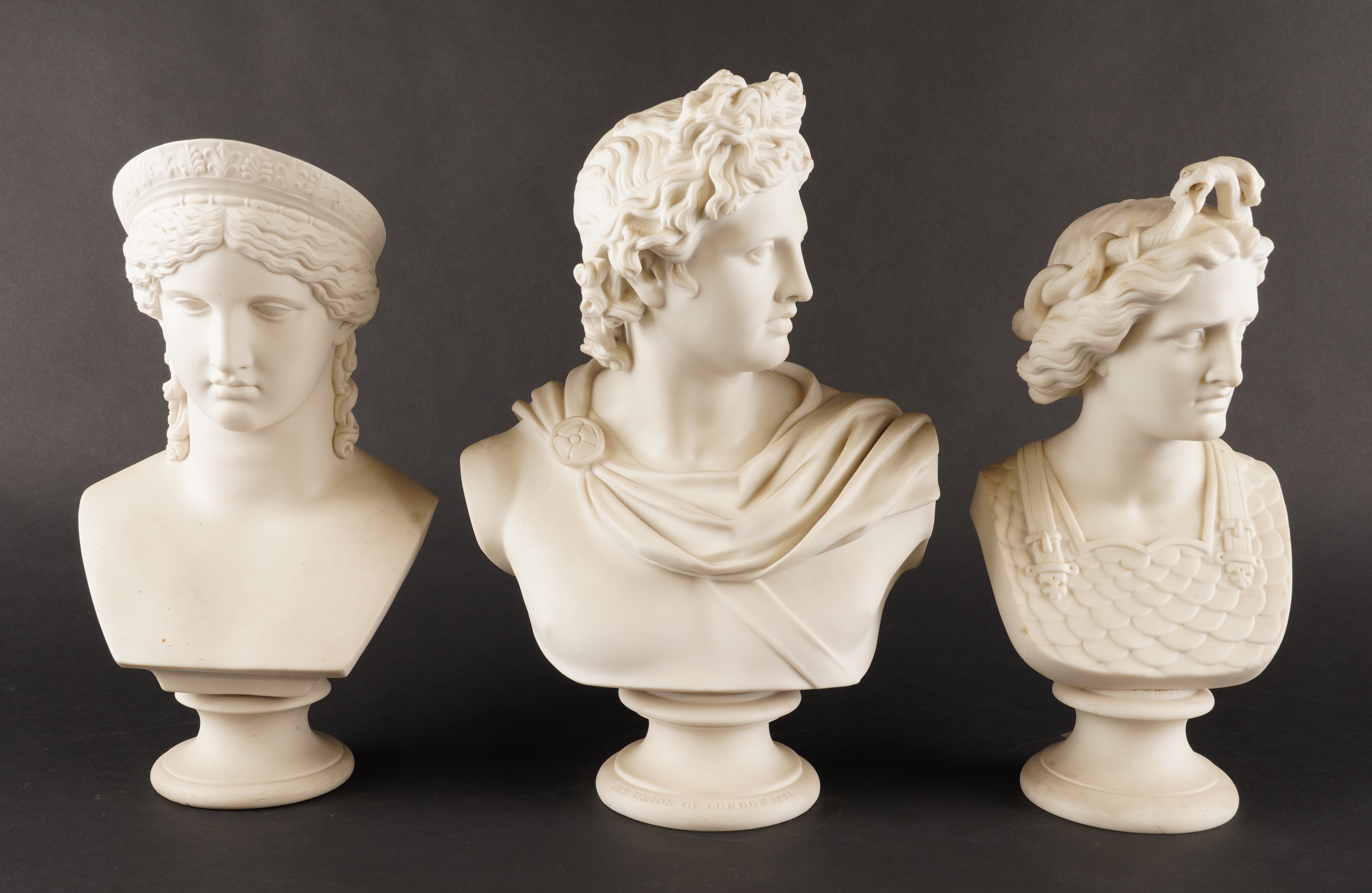 THREE PARIAN BUSTS OF JUNO, APOLLO AND WAR (3)