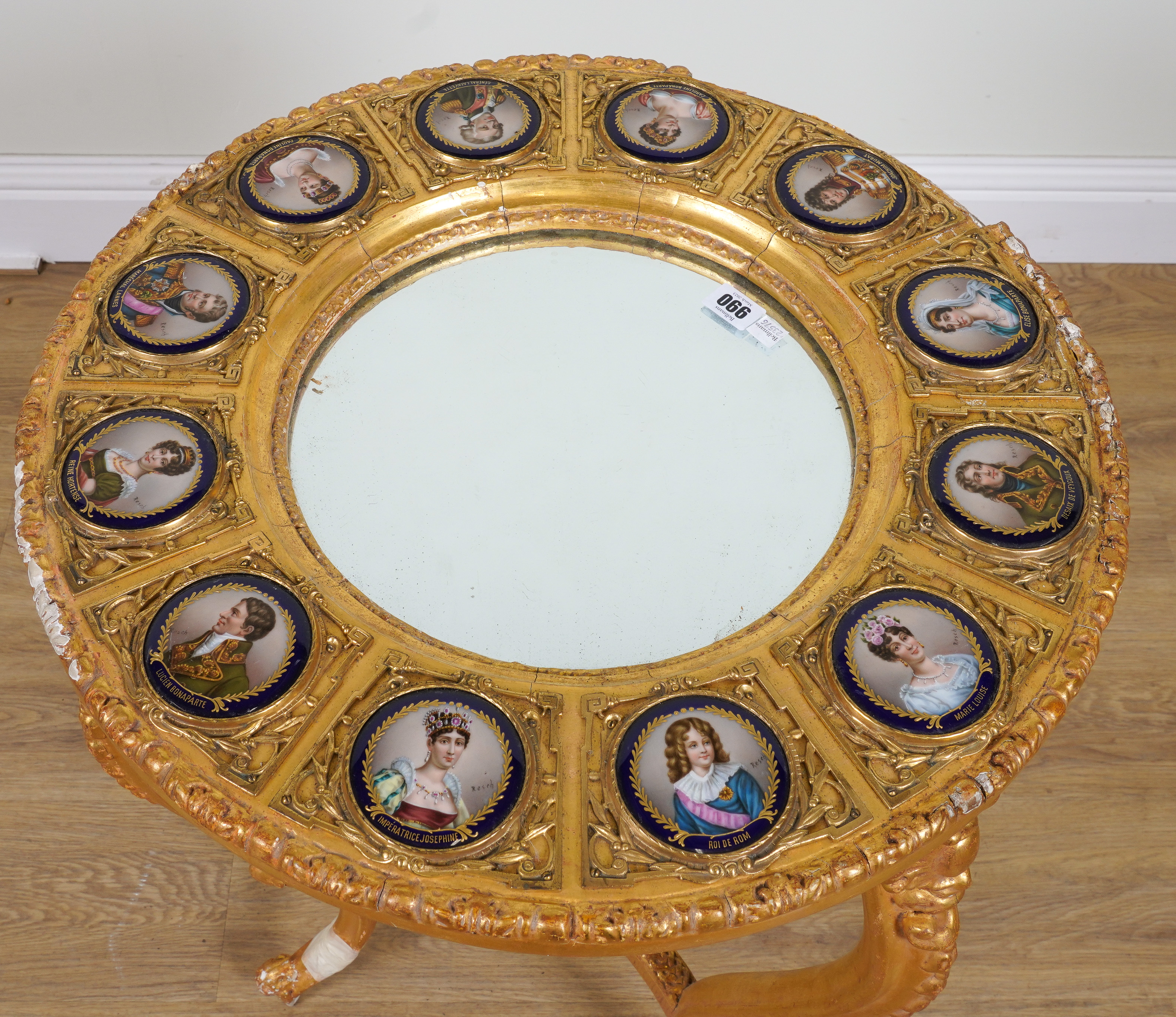 A LATE 19TH CENTURY FRENCH BRONZE AND PARIS PORCELAIN INSET GILT FRAMED TABLE - Image 3 of 8