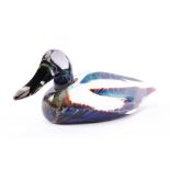 A MURANO GLASS SOMMERSO DUCK