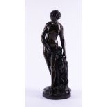 AFTER ETIENNE MAURICE FALCONET (FRENCH 1716-1791): A BRONZE FIGURE OF ‘LA BAIGNEUSE’