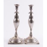 A PAIR OF EUROPEAN TABLE CANDLESTICKS