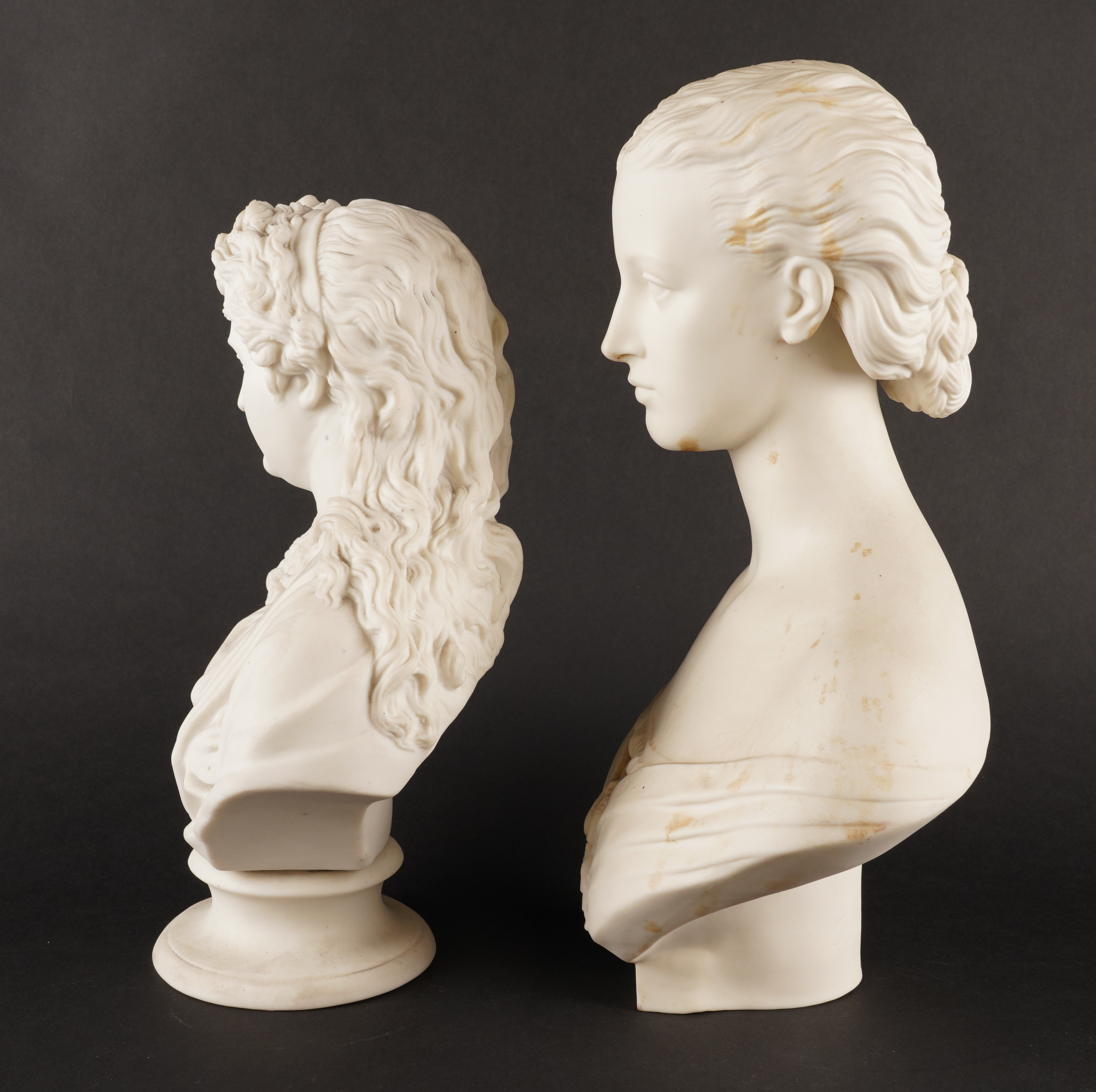A PARIAN BUST OF ALEXANDRA AND ANOTHER FEMALE BUST (2) - Image 2 of 4