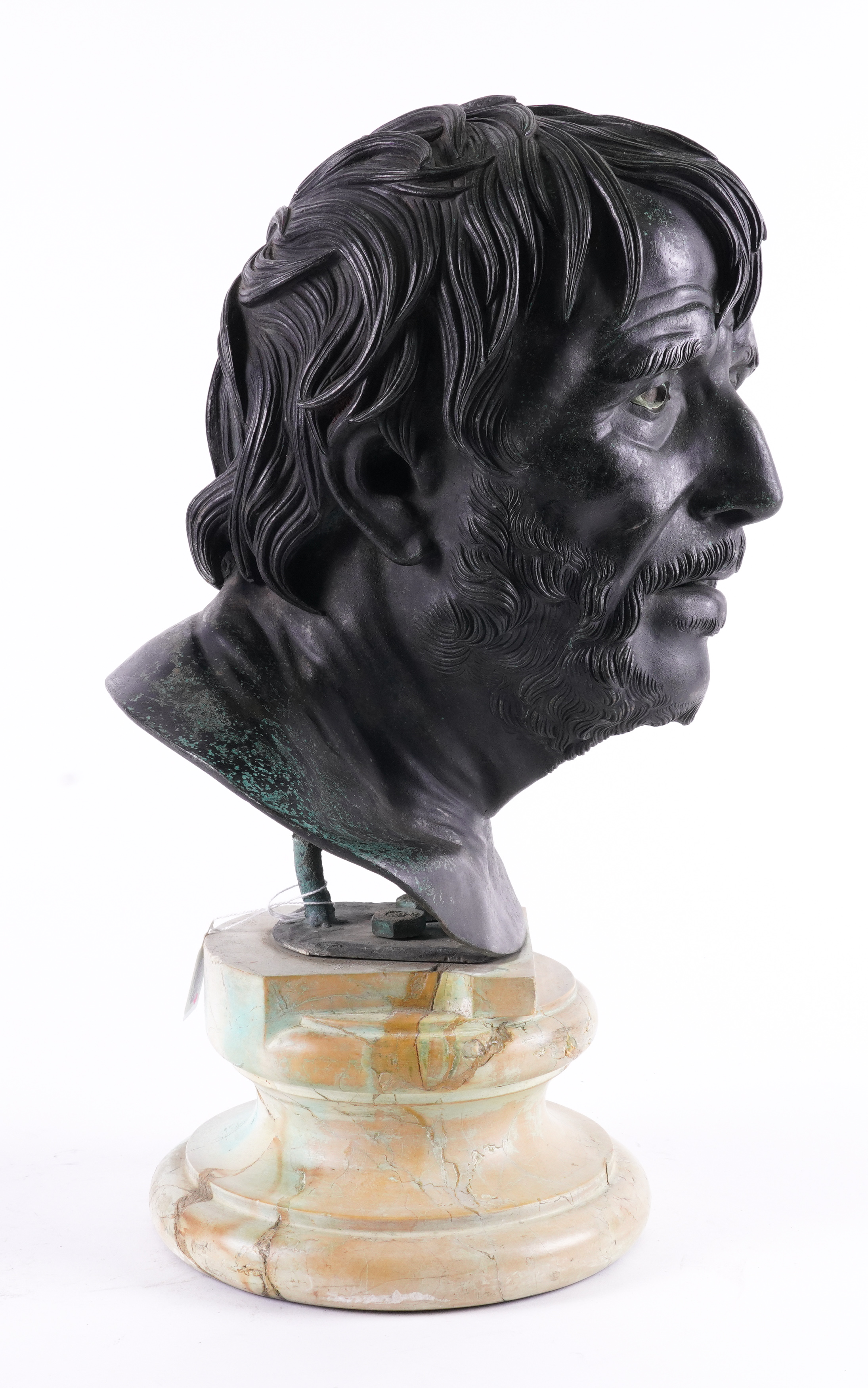 AFTER THE ANTIQUE; AN ITALIAN BRONZE BUST OF SENECA - Image 4 of 4