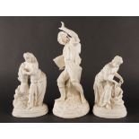 THREE PARIAN SCULPTURES POSSIBLY INCLUDING RUTH AND REBEKAH (3)