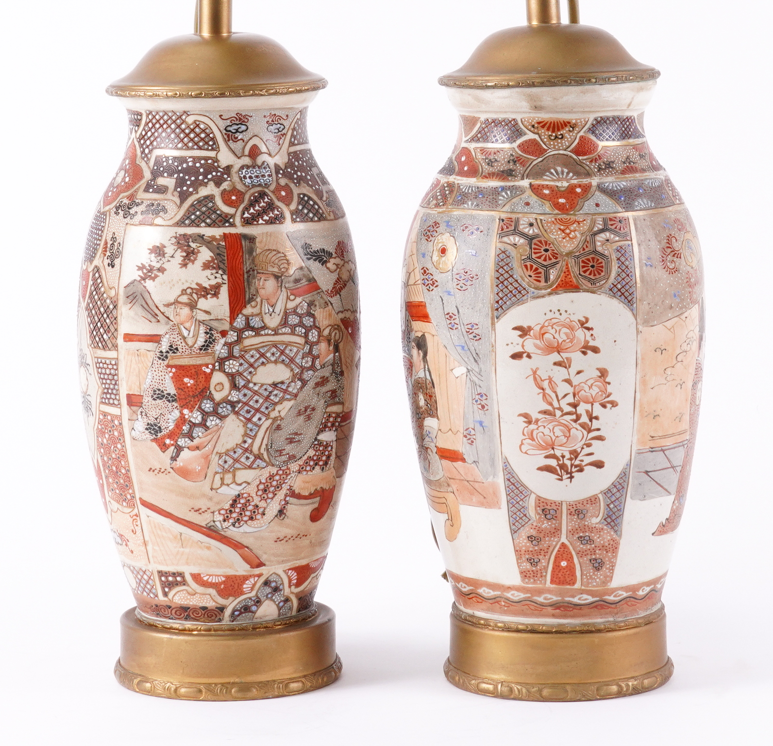 A PAIR OF SATSUMA TABLE LAMPS (4) - Image 4 of 4