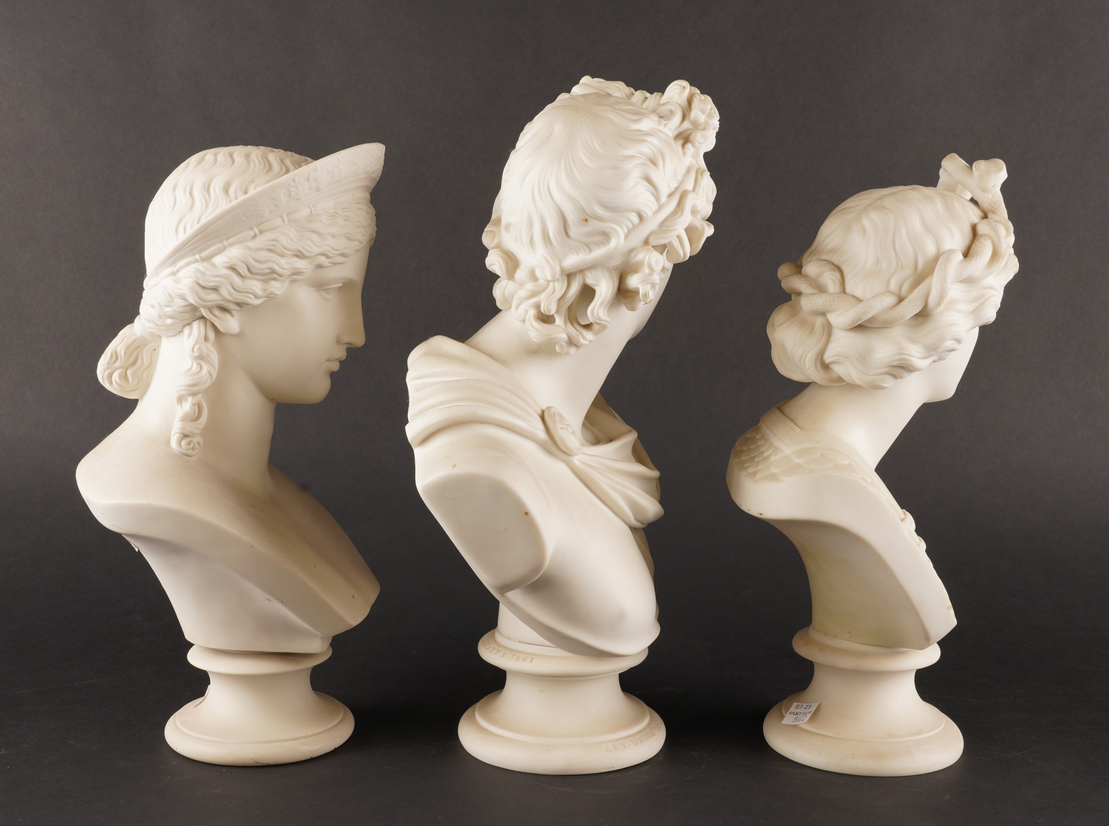 THREE PARIAN BUSTS OF JUNO, APOLLO AND WAR (3) - Image 4 of 4