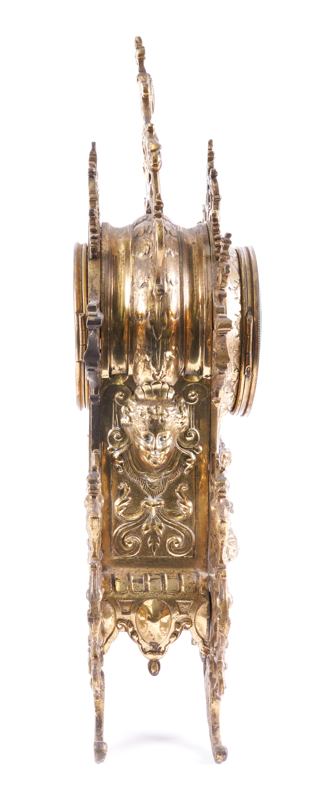 A FRENCH GILT-METAL MOUNTED MANTEL CLOCK - Image 5 of 5