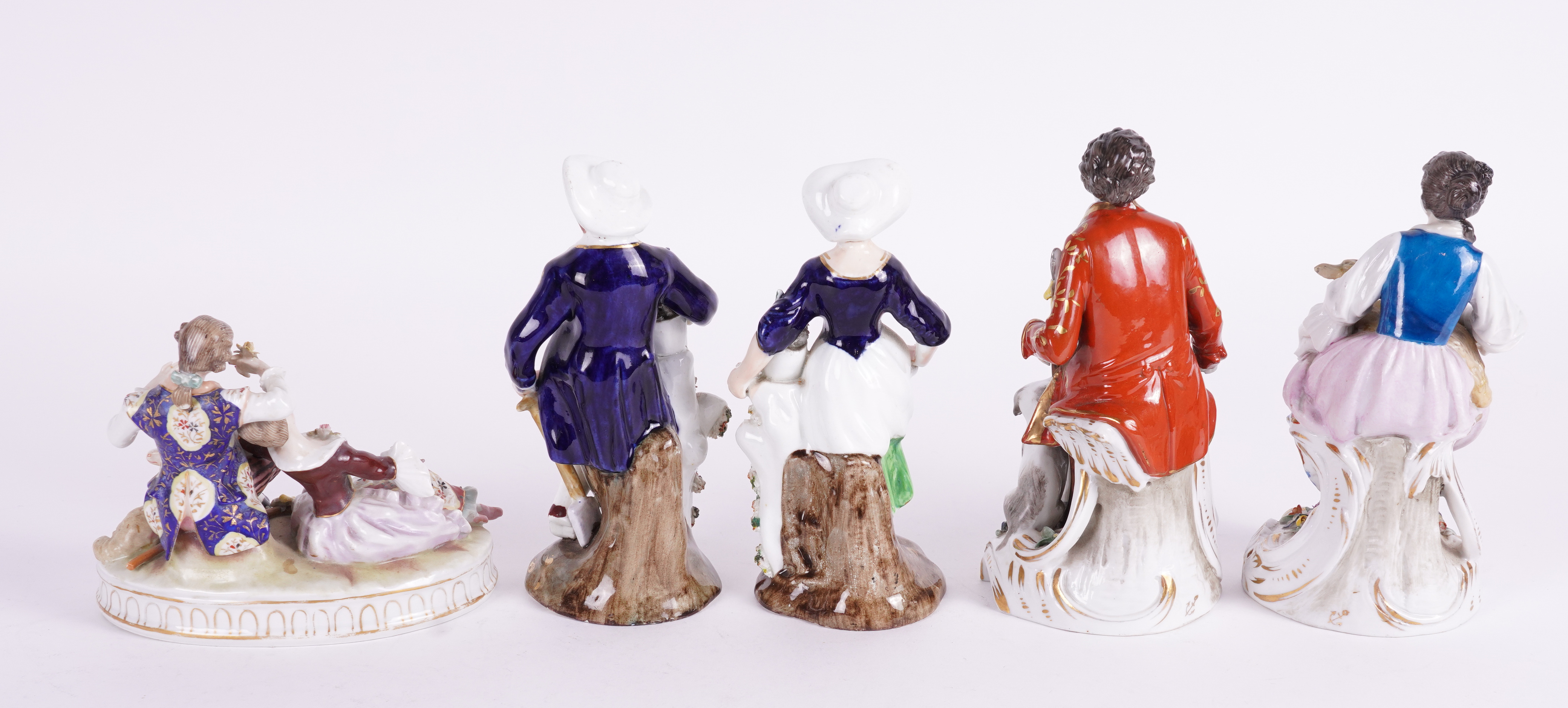 A GROUP OF ENGLISH AND CONTINENTAL PORCELAIN FIGURES - Image 2 of 2