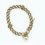 A 9CT GOLD CURB LINK BRACELET