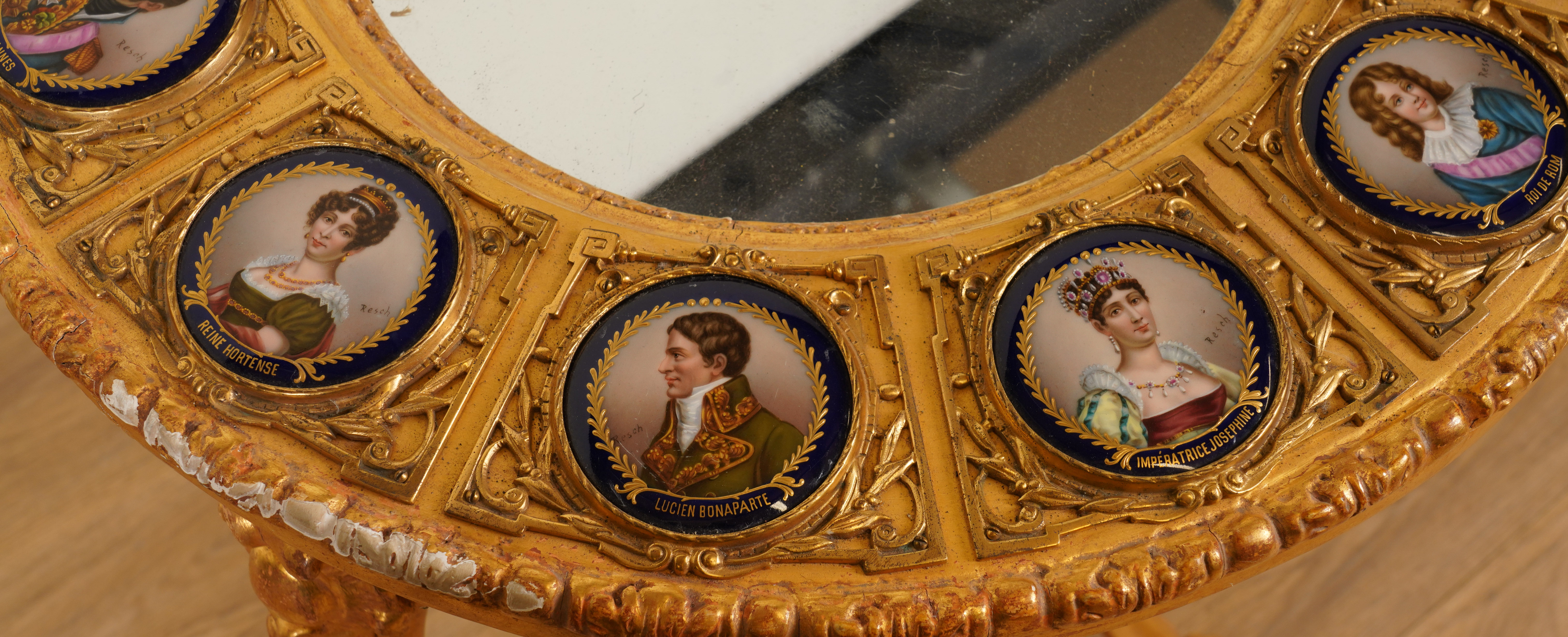 A LATE 19TH CENTURY FRENCH BRONZE AND PARIS PORCELAIN INSET GILT FRAMED TABLE - Image 7 of 8