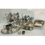 SILVER PLATE INCLUDING TEA SETS (QTY)
