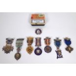 A GROUP OF SIX MASONIC MEDALS (8)