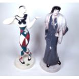 TWO MODERN KARLSRUHE GALLERY CERAMIC FIGURES (2)