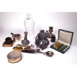 SILVER PLATED WARES INCLUDING AN URN (QTY)