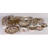 ASSORTED ROYAL CROWN DERBY PORCELAIN PART TEA SERVICE (QTY)