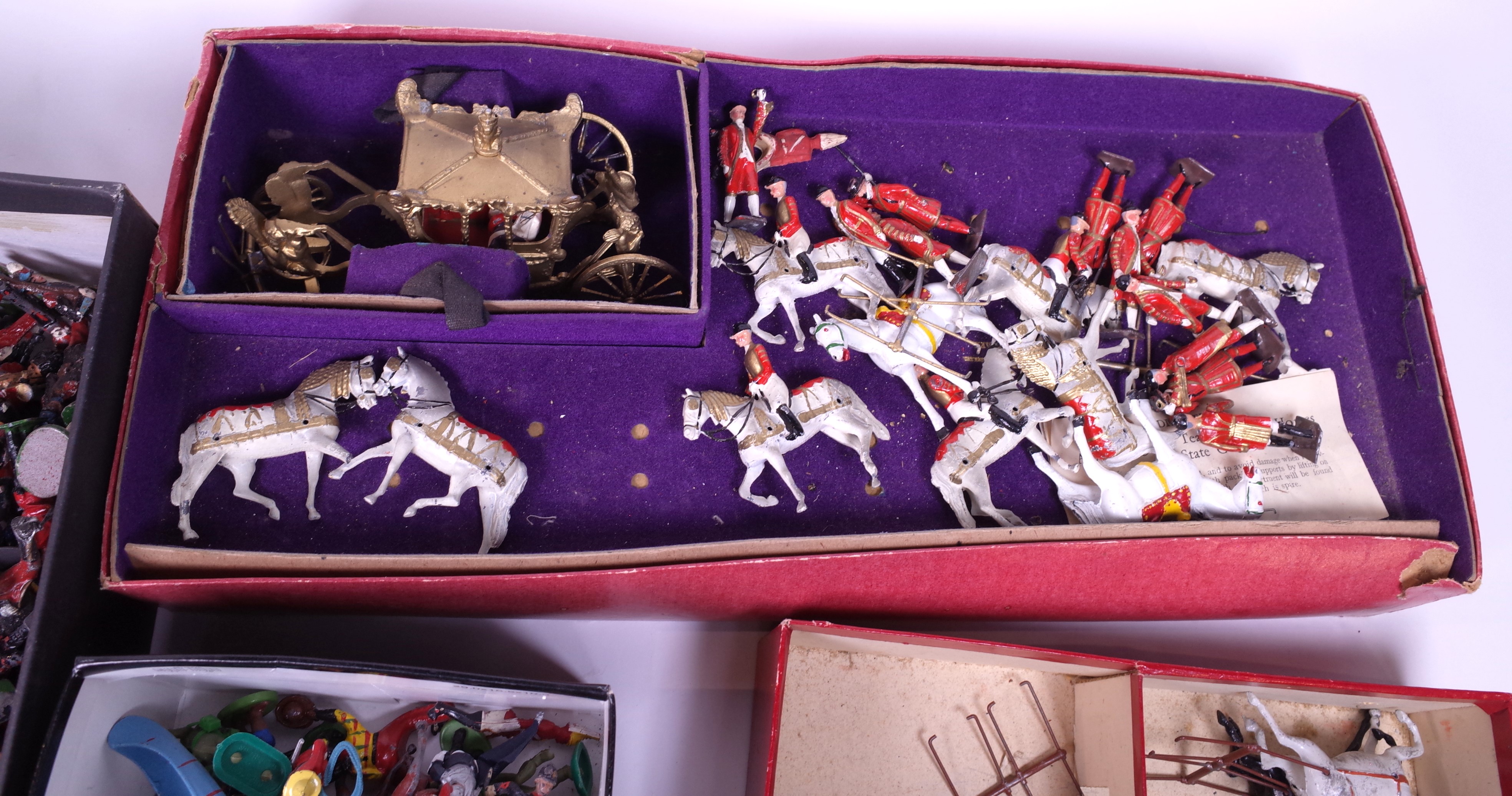 TOYS, A QUANTITY OF BRITAINS LEAD TOY SOLDIERS, A BRITAINS CORONATION COACH SET AND SUNDRY - Image 5 of 6