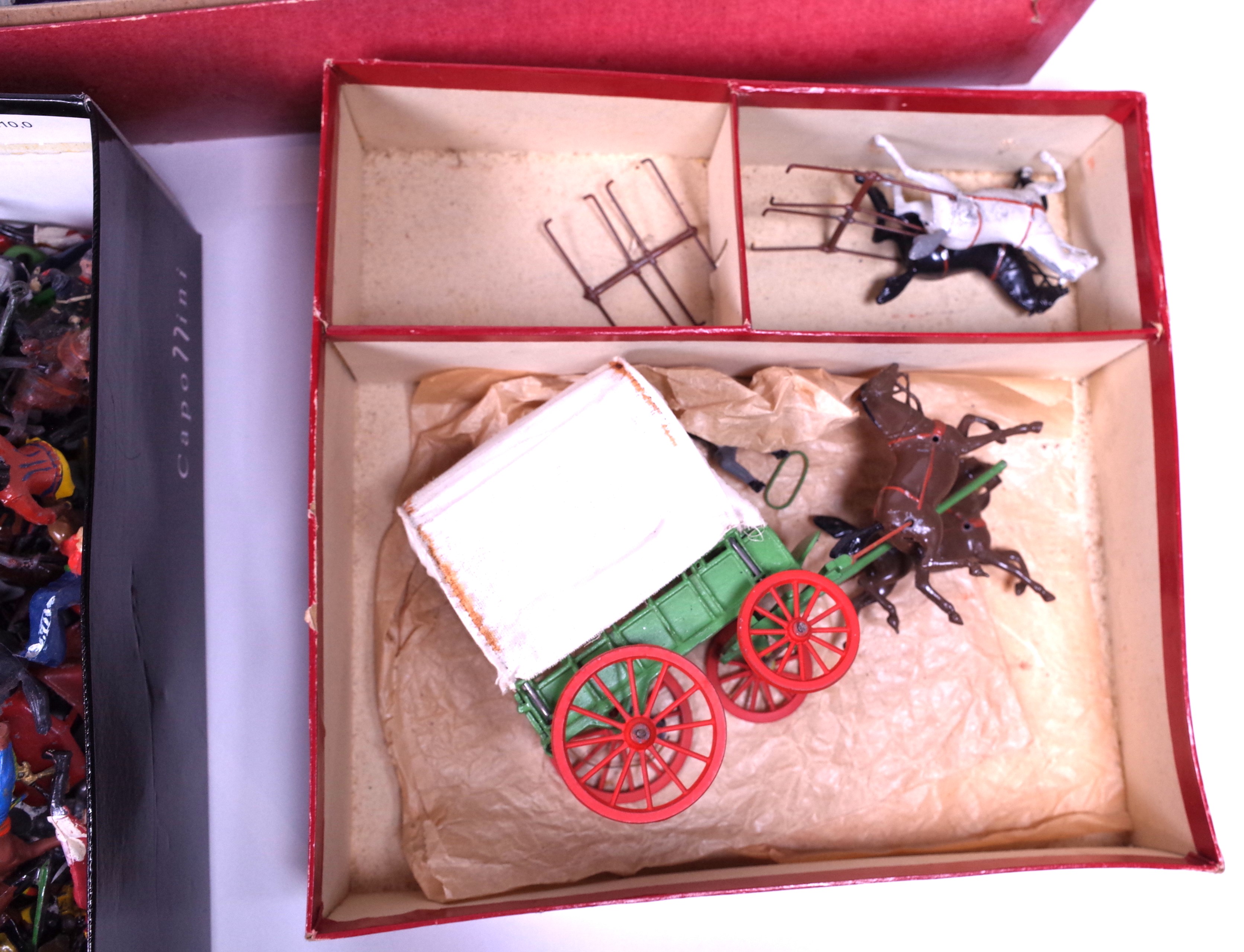 TOYS, A QUANTITY OF BRITAINS LEAD TOY SOLDIERS, A BRITAINS CORONATION COACH SET AND SUNDRY - Image 6 of 6