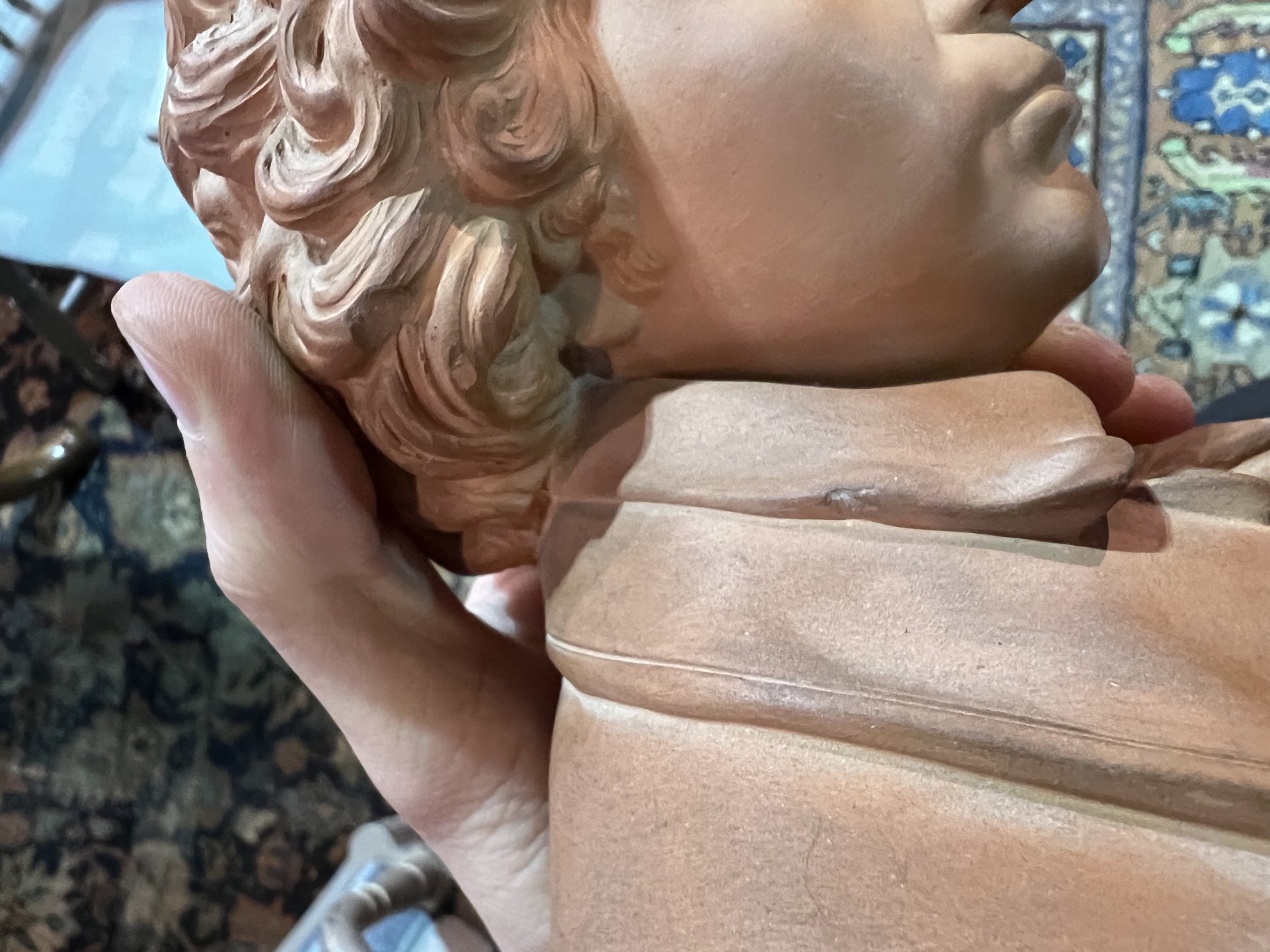 TWO TERRACOTTA BUSTS OF BEETHOVEN AND MOZART (2) - Image 2 of 2