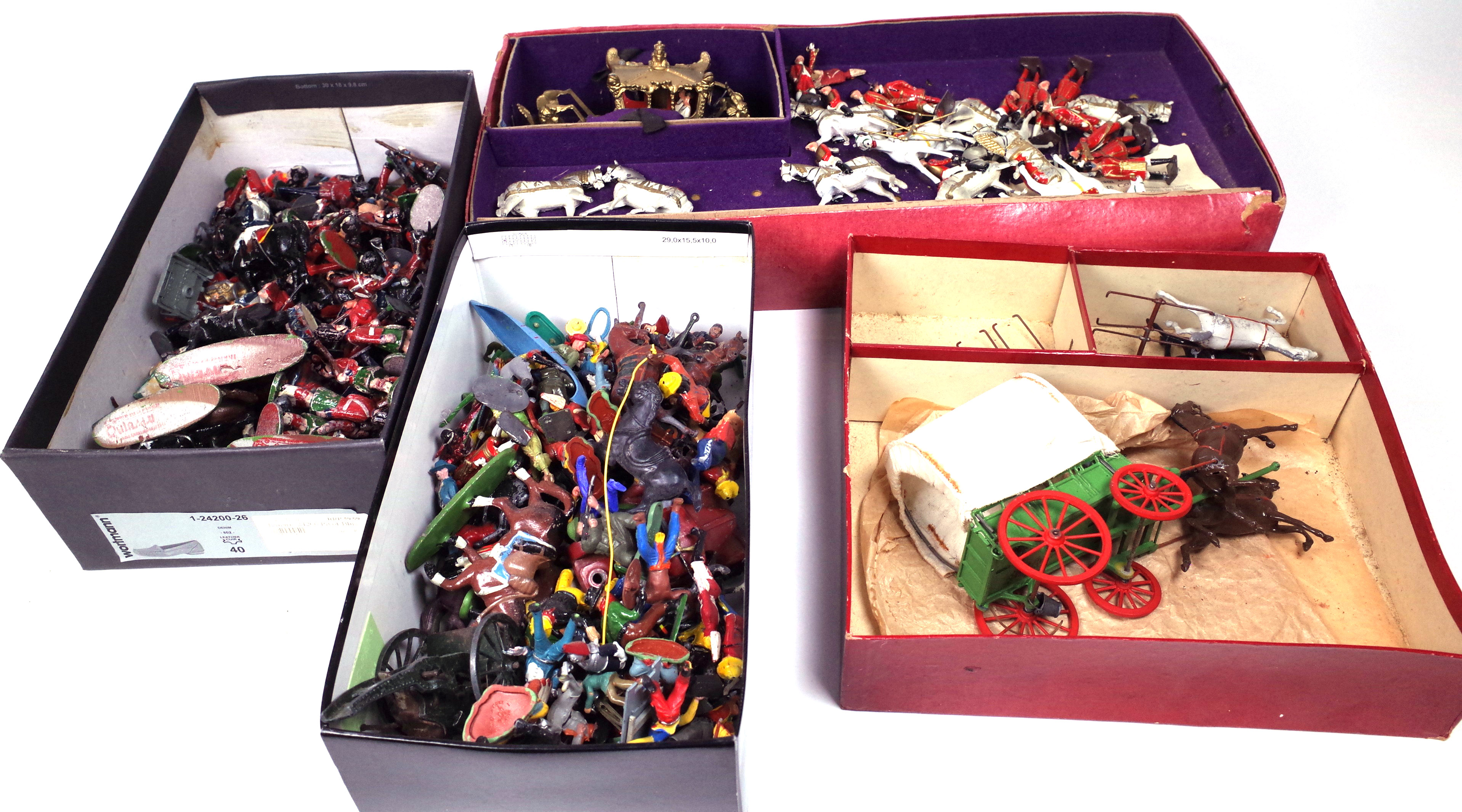TOYS, A QUANTITY OF BRITAINS LEAD TOY SOLDIERS, A BRITAINS CORONATION COACH SET AND SUNDRY - Image 2 of 6
