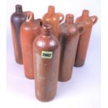 NINE GERMAN STONEWARE BOTTLES (9)