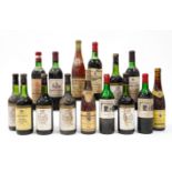 FIFTEEN BOTTLES OF VINTAGE WINES INCLUDING A BOTTLE OF CHATEAU PIEURE-LICHINE MARGAUX 1967 (15)