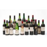 SIXTEEN BOTTLES OF ASSORTED WINE VINTAGE WINES INCLUDING FOUR BOTTLES OF CHATEAU CISSAC 1964 (16)