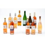 ELEVEN BOTTLES OF ROSE AND WHITE WINE INCLUDING A BOTTLE OF FRANCOIS COTAT SANCERRE LES...