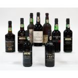 NINE BOTTLES OF PORT INCLUDING TAYLOR'S 20 YEAR OLD TAWNY PORT (9)