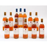 NINE BOTTLES OF CHATEAU ROMER DU MAYOL SAUTERNES 1975 (12)