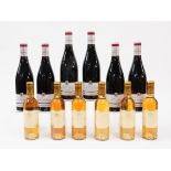 SIX HALF BOTTLES OF CHATEAU SUDUIRAUT 2001 AND SIX BOTTLES OF REFERENCE VINSOBRES DOMAINE...