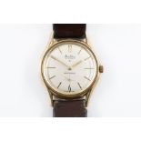 A BENTIMA STAR 9CT GOLD CIRCULAR CASED GENTLEMAN'S WRISTWATCH