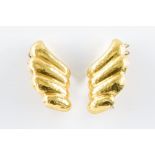 A PAIR OF STATEMENT 22CT GOLD EARRINGS