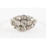 A VICTORIAN DIAMOND CLUSTER RING
