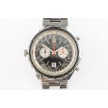 A BREITLING NAVITIMER AUTOMATIC STEEL GENTLEMAN'S BRACELET WRISTWATCH