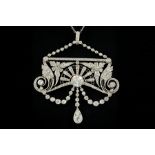 AN EDWARDIAN DIAMOND PENDANT, CIRCA 1910