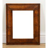 A QUEEN ANNE STYLE WALNUT CUSHION FRAMED WALL MIRROR