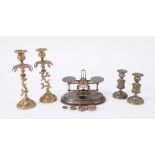 SAMPSON MORDAN & CO: A ‘BOULLE’ MARQUETRY CUT BRASS AND TORTOISESHELL SET OF POSTAL SCALES (5)