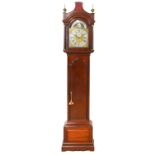 A MAHOGANY MOONPHASE LONGCASE CLOCK