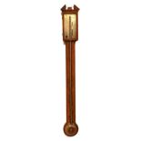 A GEORGE III MAHOGANY AND OUTLINED STICK BAROMETER