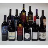 12 BOTTLES AMERICAN RED WINE