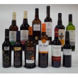 11 BOTTLES SHERRY AND 1 PORT