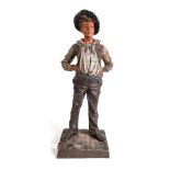 A FRENCH PAINTED SPELTER FIGURE OF A SAILOR (2)