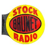 STOCK BRUNET RADIO ENAMEL SIGN