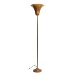 AN ART DECO TULIP SHAPED FLOOR STANDING LAMP