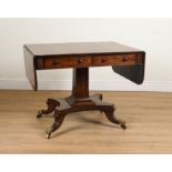 A REGENCY ROSEWOOD TWO DRAWER CENTRE TABLE