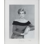OF ROYAL INTEREST: DIANA, PRINCESS OF WALES (1961-1997), SIGNED AND DATED PORTRAIT PHOTOGRAPH